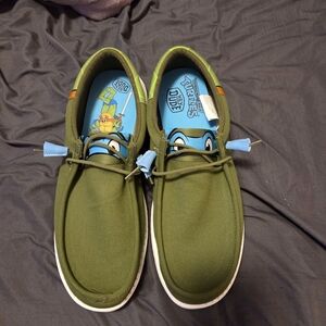 Hey Dude Teenage Mutant Ninji Turtles Green Shoes Size 15 Men New No Tags
